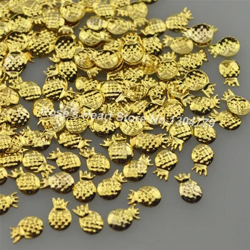 

2018 NEW Beauty nail art 50pcs 3d nails decorations Accessories Nail Styling Tools Gold Silver Pineapple Free shipping