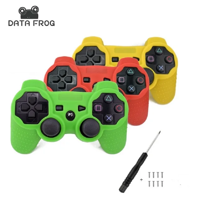 Cheap Silicone Case for PS3 Controller for Playstation 3 Controller Protective Skin Cover Wrap Case Joystick Gel Rubber for PS3 + Tool