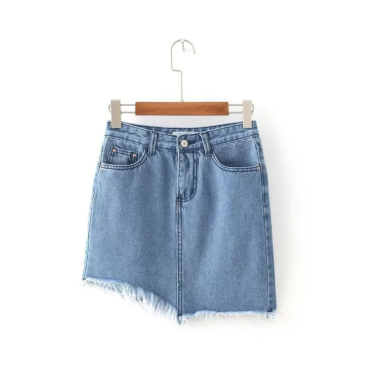 Women's Denim short skirts short burr Circle skirts High Waist women's