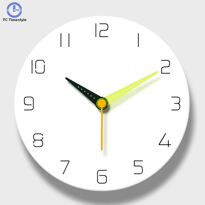 

Minimalist Modern Design Wall Clock Kitchen Art Personality Nordic Watch Home Decoration Quartz Bedroom Pure White Living Room