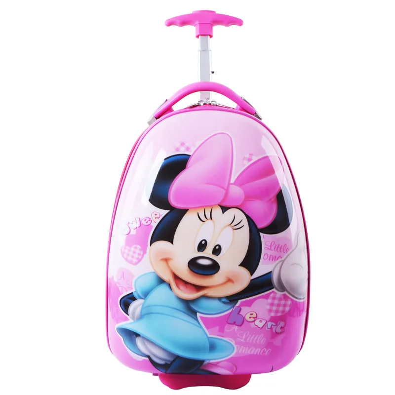 Minnie Mouse Suitcase On Wheels For Girls/Kids Princess Hardside Rolling Luggage/Cartoon Egg