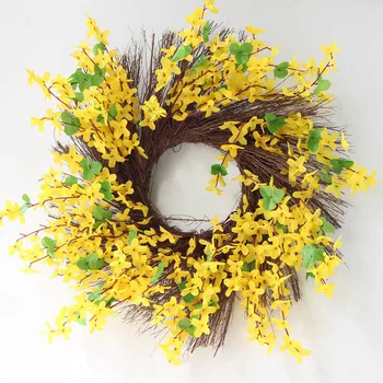 

Home Wedding Wearth Lavender Artificial Flowers Wreaths Door Hanging Artificial Garland For Wedding Decoration Party Decor
