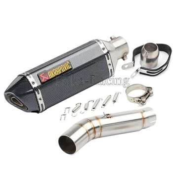 

Motorcycle Exhaust System Middle Link Pipe Akrapovic Muffler Escape Leak with DB Killer for Honda CBR500 CBR500R CB500F CB500X