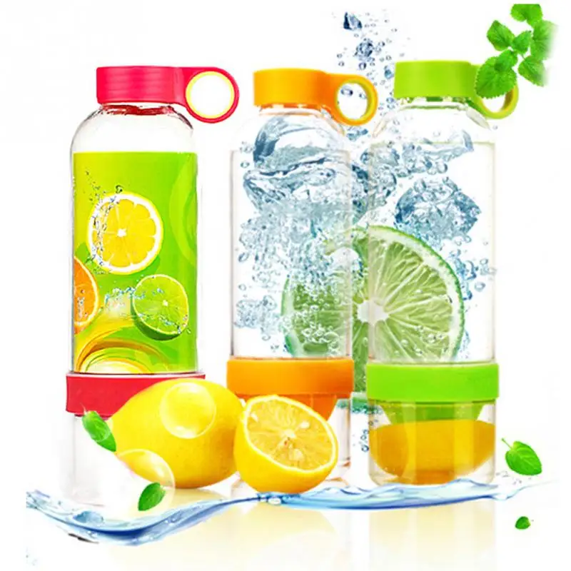 

800ml Lemon Juicer Bottle Fruit Squeezer Infuser Orange Lemon Press Juicer Running Water Bottle