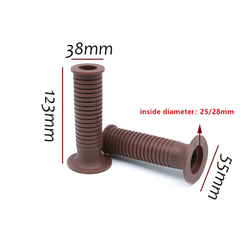 1'' 25mm Motorcycle Retro Handlebar Grips Cafe Racer Handlebar Hand Grips Custom For Honda Yamaha Suzuki Kawasaki Touring