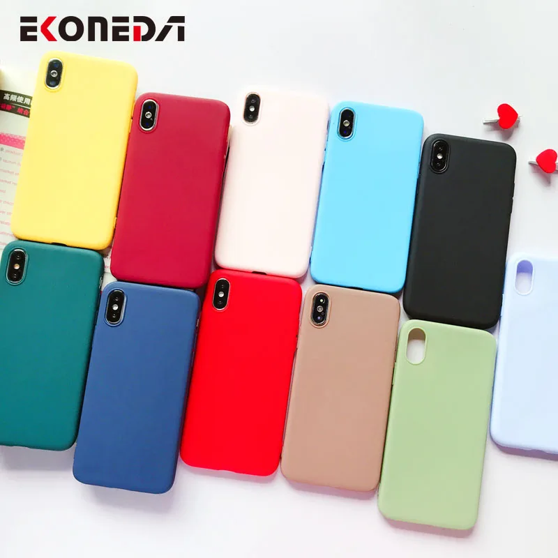 

EKONEDA Candy Color Case For Huawei P20 Lite P30 Pro P10 Plus Case Silicone Soft Thin Cover For Huawei Mate 20 Pro Case