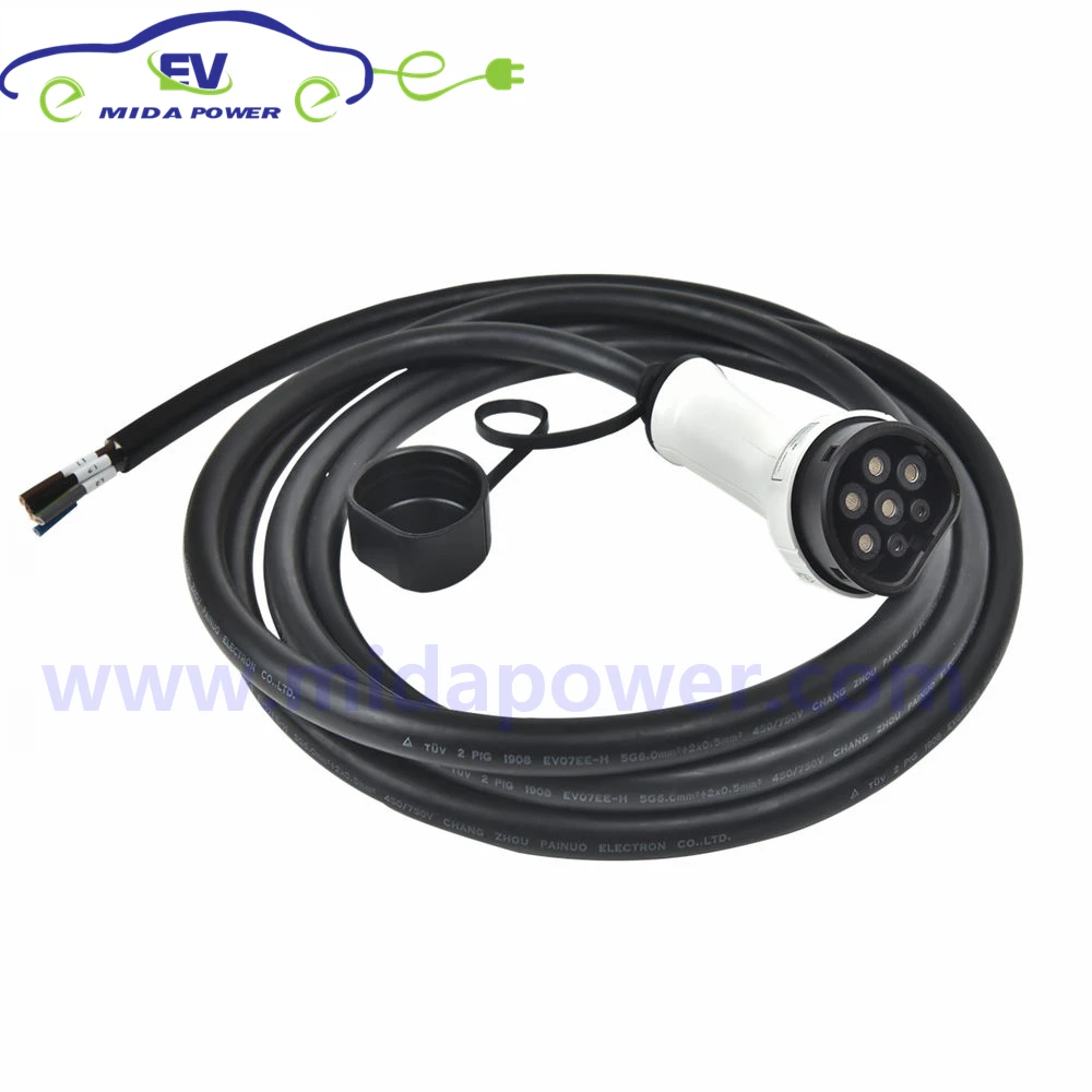

5Meter 32Amp Three Phase Type 2 EV Charging Cord Type 2 Mennekes EV Extension Cable for 22KW EV Charger Station