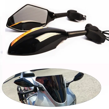 

evomosa Motorcycle Integrated LED Turn Signal Side Mirrors For Honda CBR600 F1/F2/F3/F4/F4I CBR600RR CBR900R CBR929RR CBR954RR