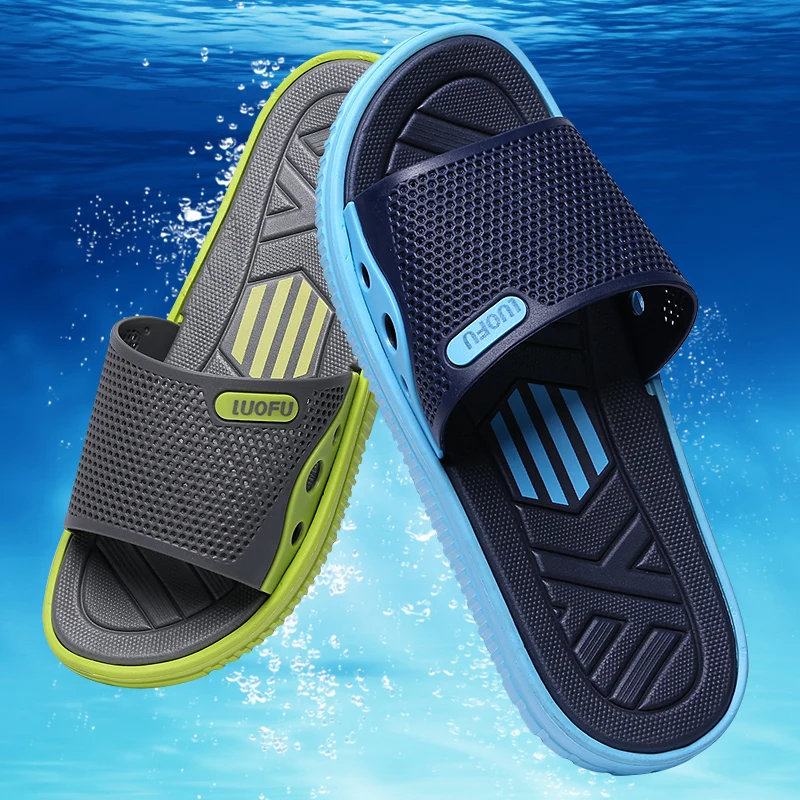 

LettBao New Breathable Summer Slippers Men Beach Flip Flops Unisex Casual Slip-on Flats Sandals Men Shoes Zapatos De Hombre