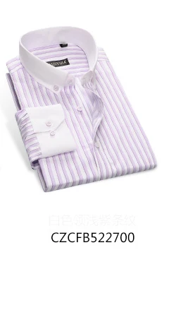 GREVOL, хлопок, грубая полосатая Мужская рубашка, формальная деловая, общественная рубашка, нежелезные рубашки с длинными рукавами высокого качества