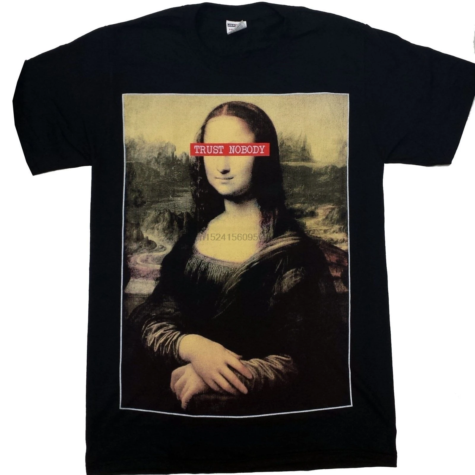 Подробная информация о MONA LISA I Love Art Painting Oil Leonardo Da Vinci Funny Trust no Мужская