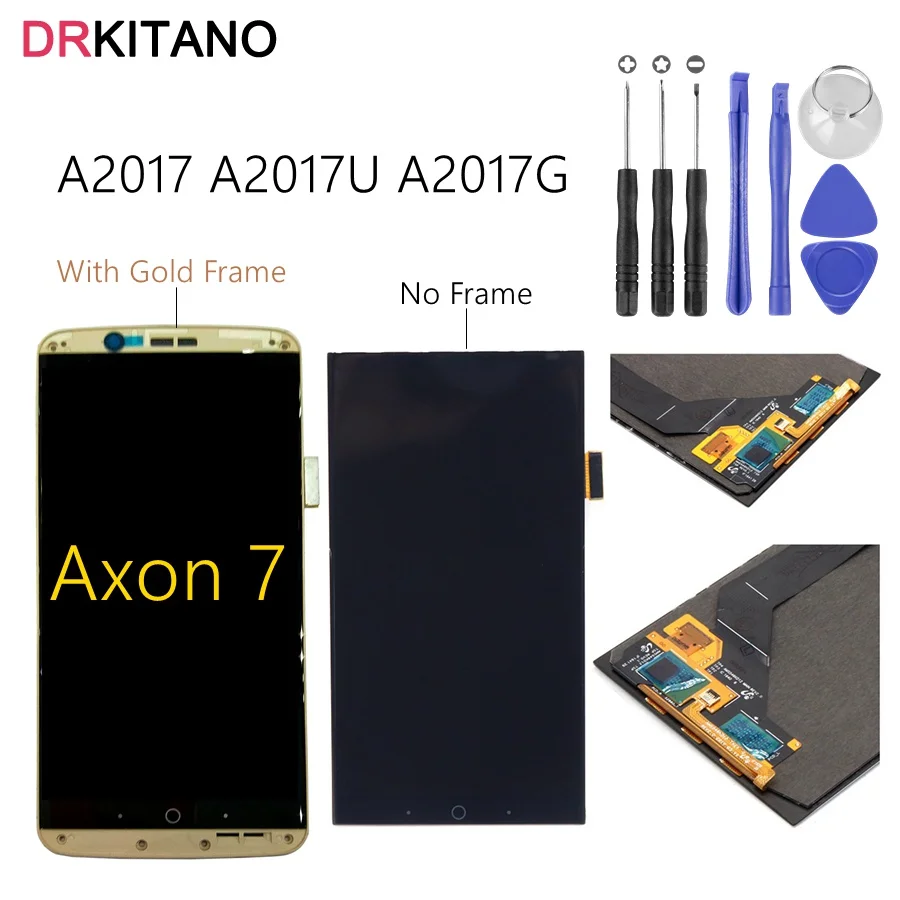 

AMOLED For ZTE Axon 7 LCD A2017 A2017U A2017G Display Touch Screen Digitizer Aseembly Replacement Axon7 For Axon 7 A2017 LCD