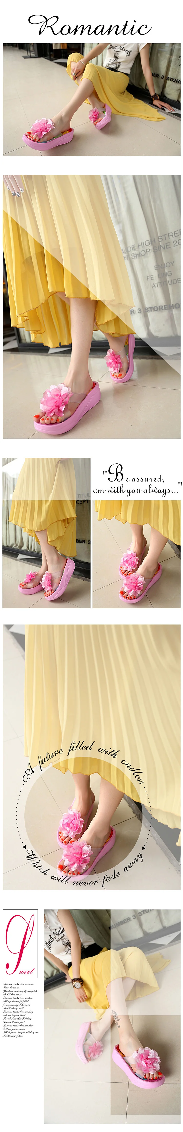 Summer Sandals Wedges Flip Flops Platform Slippers Shoes slippers sandalia New Women Sandals Fashion Flower shoes MM-92
