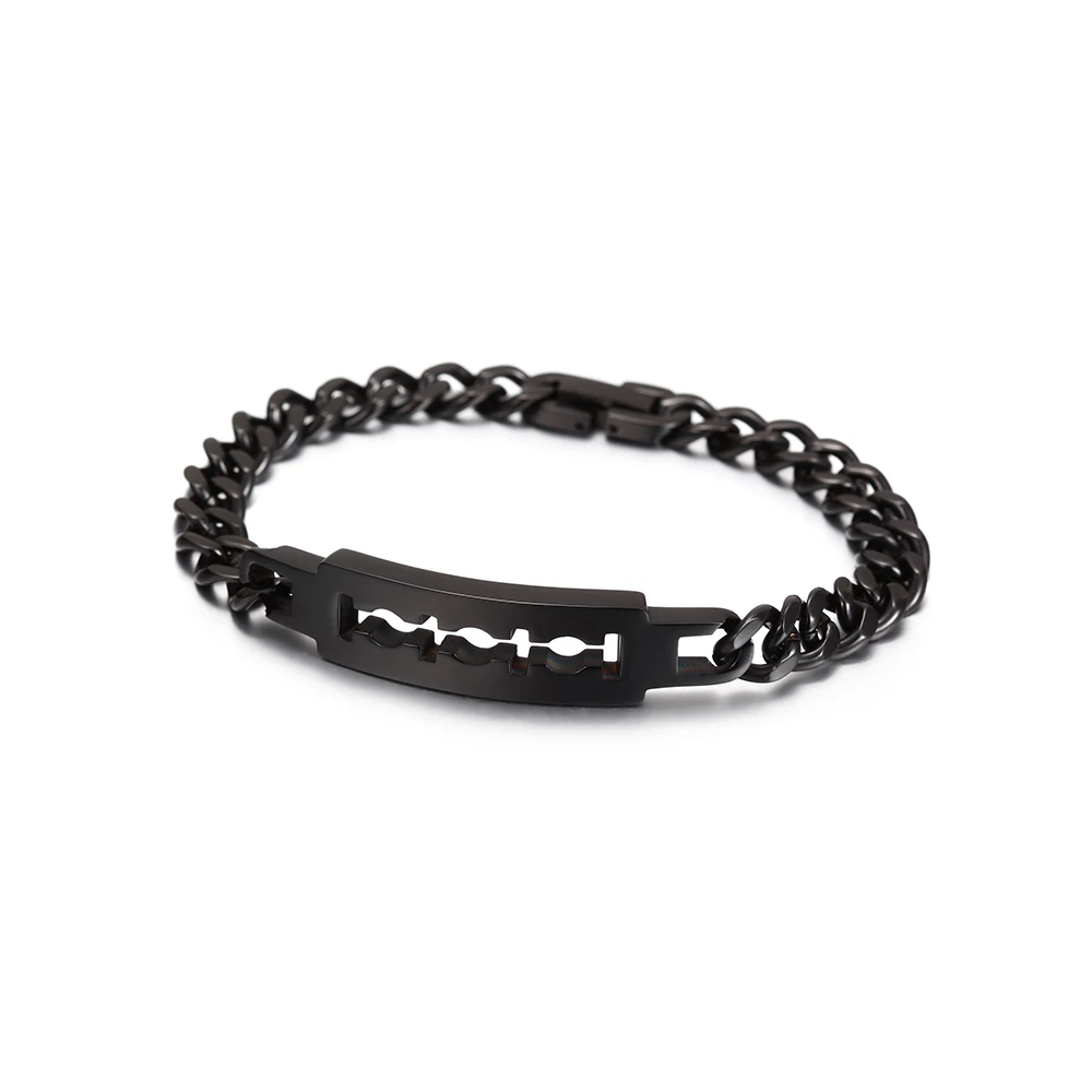 Wistic Hiphop 4 Color Mens Link Wristaband Bracelets &amp Bangles Stainless Steel Bracelet For Boys Male Best Gift Fashion Jewelry |