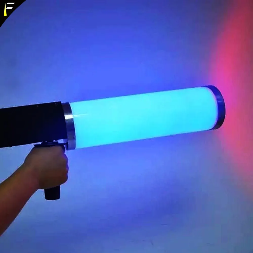 Крусветодиодный Дискотека Dj LED Co2 Jet Cryo Blaster Cannon Shoot RGB смешивание цветов дыма туман