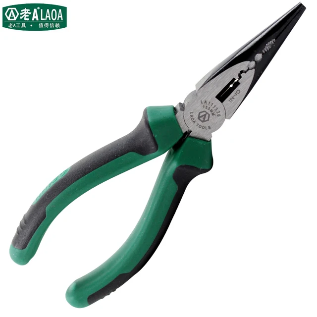 LAOA 6inch Cr Ni Long Nose pliers Multi function Long Nose plier