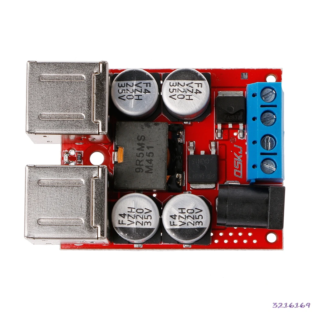 

DC-DC Vehicle Charging Module 8V-35V to 5V 8A 4 Port USB Output Mobile Charger