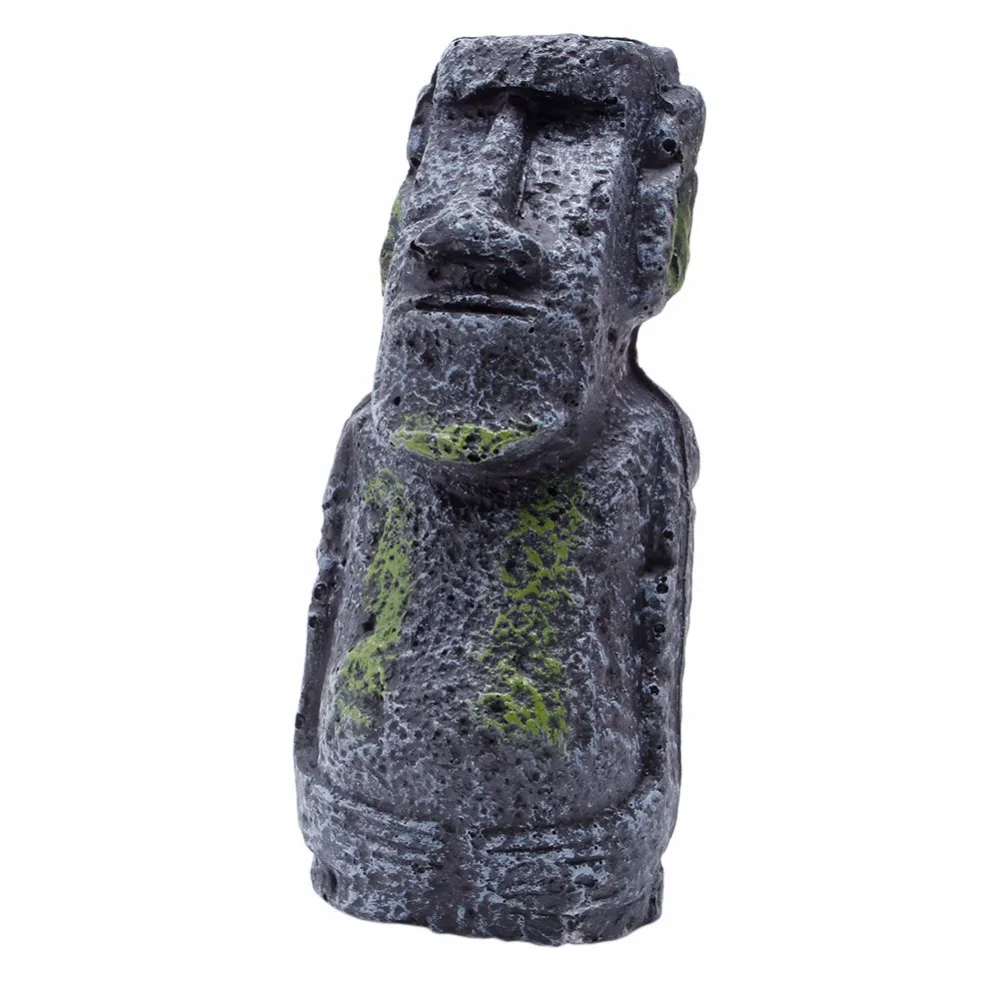 

Easter Island Mini Statue Decoration Accessory Pipe Fish Tank Aquarium Ornament