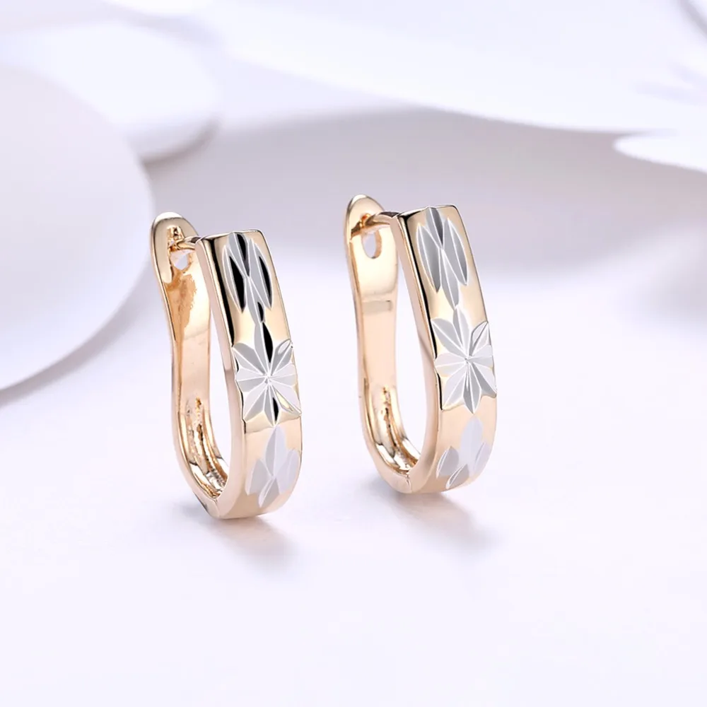 Visisap, женские серьги-кольца с цветочным узором, для помолвки, женские подарочные серьги, модные ювелирные изделия, цвет шампанского, золотой, VKZCE124