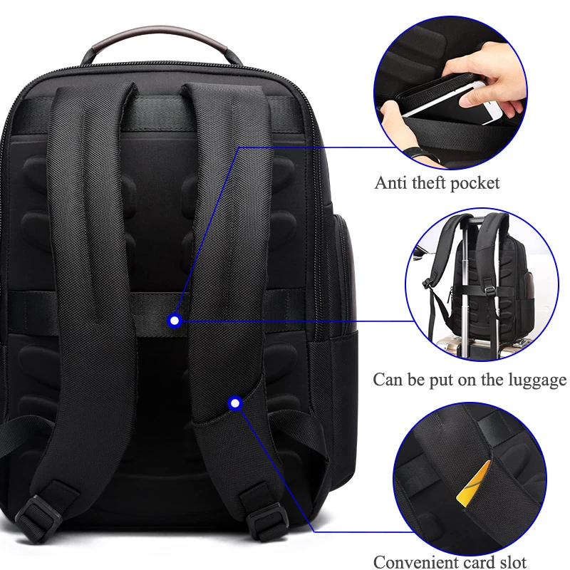 BOPAI, многофункциональные мужские рюкзаки для ноутбука 17 дюймов с USB зарядкой, модные мужские рюкзаки для подростков, черный рюкзак для путешествий, анти вор