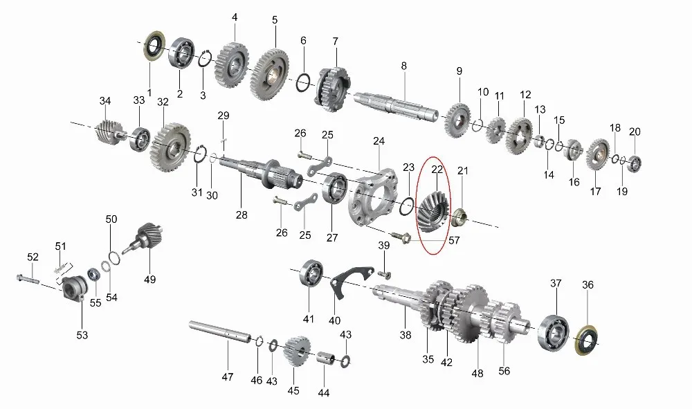 Конический редуктор костюм для JIANSHE 400CC ATV JS400 ATV YH400cc Багги 400cc gokart запчасти номер 'F3-580307-0