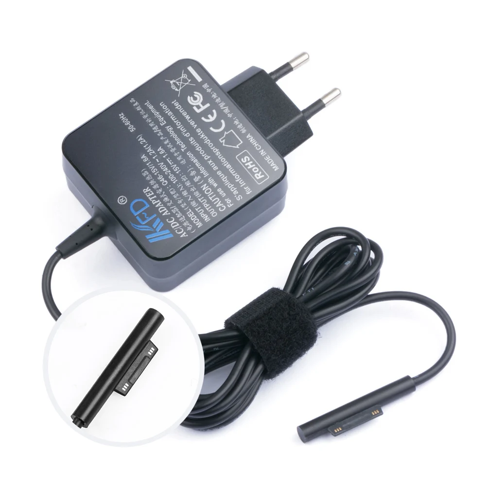 10 PCS New Hot Sale KFD 15V 1.6A 24W Tablet PC Charger For Microsoft Surface Pro 4 Tablet 1735 New Free Shipping