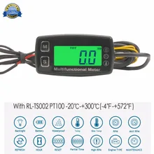 Digital RL-TS002 PT100 -20- +300 Celsius degree tach hour meter theomometer temp meter for gas outboard paramotor dirt quad bike ts002 pt100 20 300 2 group temp sensor temp meter temperature thermometer for motorcycle tractor atv boat pit bike water oil