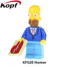 KF520 одиночные продажи кирпичи Marge Pronton Milhouse фигурки Модель Гомера собрать строительные блоки для детей подарок лучшие игрушки