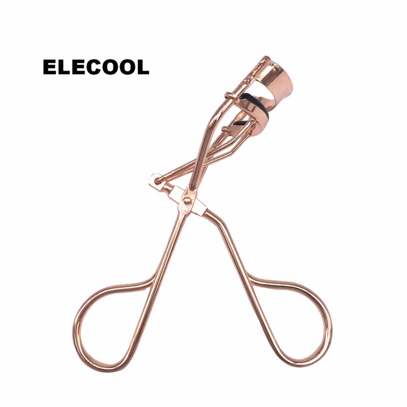 

ELECOOL Rose Gold Eyelashes Curler Curling Clip Grip with Silicone Pads Cosmetic Makeup Tools Accessories