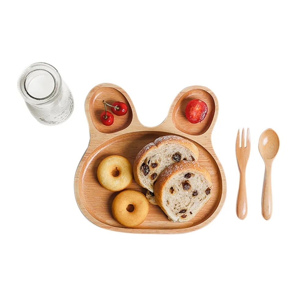 Cute Cartoon Innovative Rabbit-shaped Tray Natural Bamboo Baby Feeding Dessert tableware Plate kids children dinnerware dishes Cute Cartoon Innovative Rabbit-shaped Tray Natural Bamboo Baby Feeding Dessert tableware Plate kids children dinnerware dishes