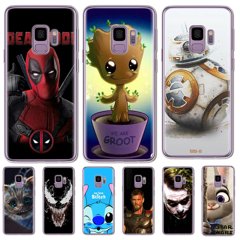 YIKS для Samsung Galaxy J5 2017 A3 A5 A7 J3 2016 A8 plus 2018 J2 Pro EU чехол Venom BB-8 Grout Микки Маус стежка джокер