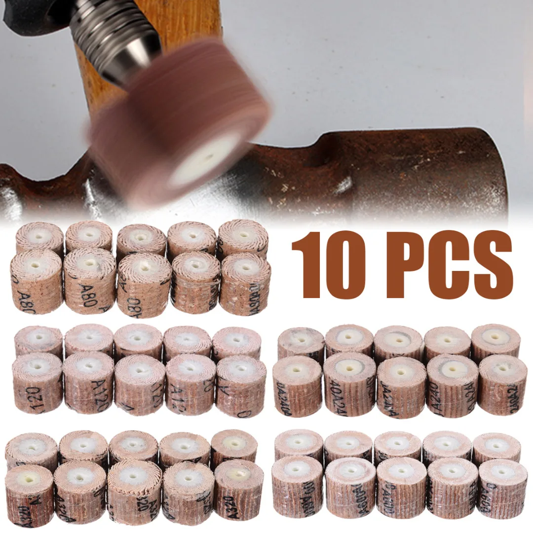 10pc 80/120/240/320/600 Grit Sanding Flap Disc Grinding Sanding Flap Wheels Sand Polishing
