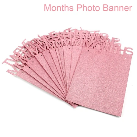 HUIRAN бумажная фоторамка с зажимом для детской вечеринки на день рождения, баннеры для вечеринки в честь Дня Рождения, вечерние принадлежности для вечеринки - Цвет: Pink One Banner
