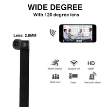 New HD 2MP WIFI Wireless Mini Camera, recording Motion Detection Mail push alarm Nanny Cam Wide view angle 112 support TF Card