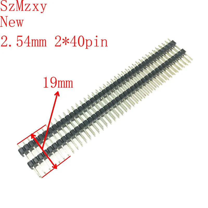 

20PCS 2.54mm 2*40pin 19mm Double row needle male connector 80pin