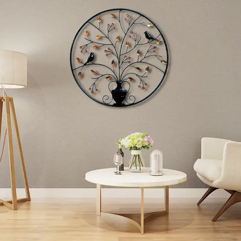 Metal Hierro Circular Decoracion De Pared Adornos Creativos
