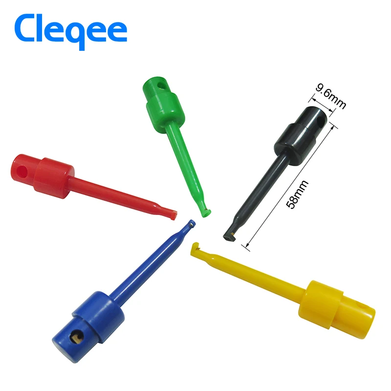 Cleqee P5001 20 шт. мультиметр свинцовый провод комплект тесты крюк клип Захваты зонд SMT/SMD IC D20 кабель сварки