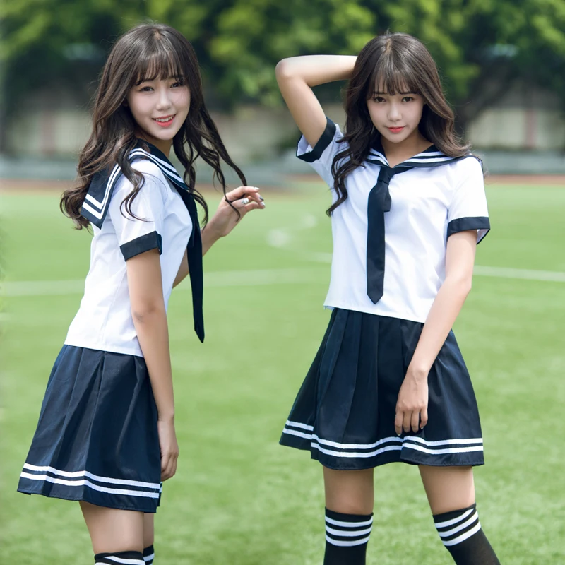 

School uniform set Student uniform tie Sailor suit set Table costume Japanese school uniform Girl Summer