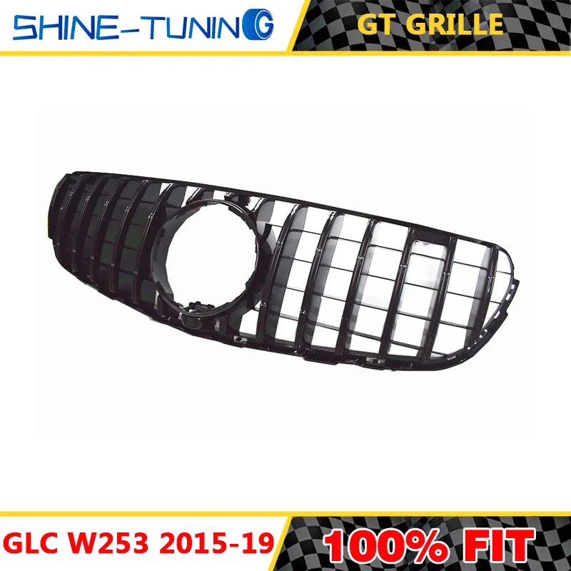 Подходит для GlC Class W253 GTR GT R X253 GLC200 GLC250 GLC300 GLC450 GLC63 решетка без центрального логотипа- GLC Coupe - Цвет: Black