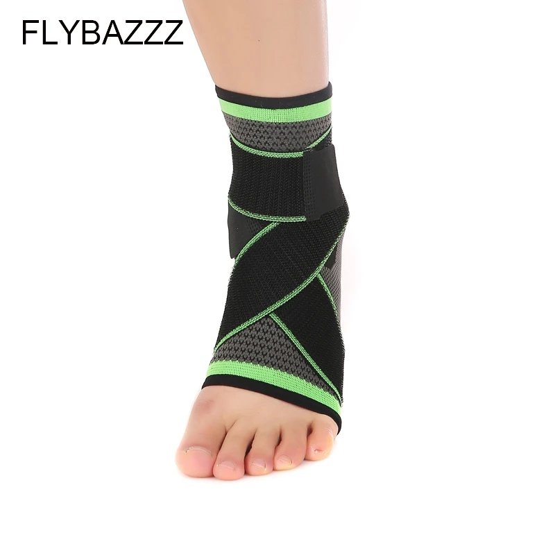 FLYBAZZZ 3D Weaving Elastic Nylon Strap Ankle Support Brace Badminton Basketball Football Taekwondo Fitness  Gym Heel Protector (4)