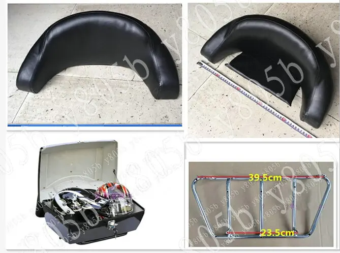 Белый хвостовой багажник Чемодан с верхняя стойка спинка для Fit Sportster XL883 1200 48 72 Dyna Wide Glide Softail FLST FLT