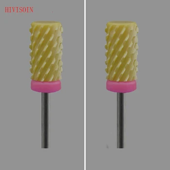 

2 Pcs/Lot Yellow Ceramic Nail Drill Bit - Small Barrel Bit - 3XC (2088.060)