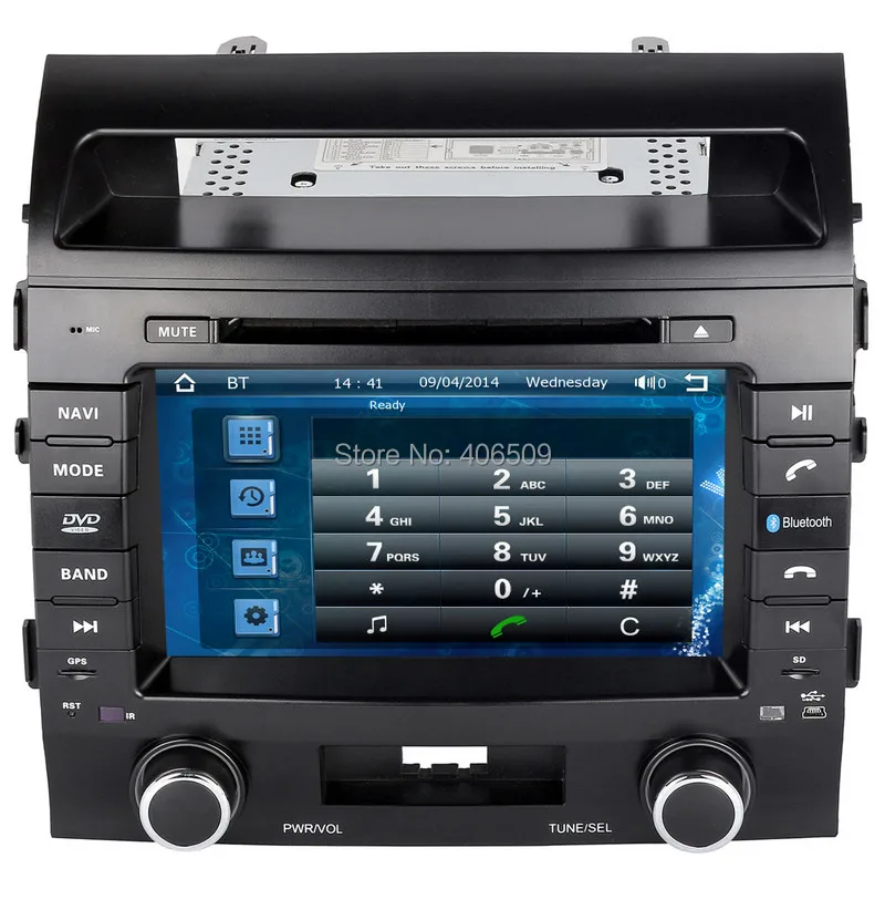 Cheap 8" Head Unit Car DVD Player for Toyota Land Cruiser LC200 2004-2013 with GPS Navigation Radio BT USB SD AUX Audio Stereo Nav 3