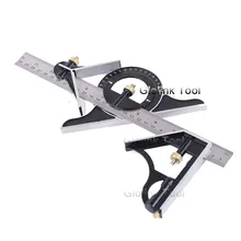 300 мм Профессиональный Плотницкий инструмент комбинированная квадратная угловая линейка из нержавеющей стальной транспортир Многофункциональный измерительный инструмент