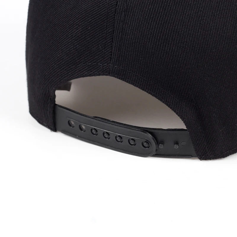 Черная хлопковая регулируемая бейсболка с рогами Высококачественная snapback шапка
