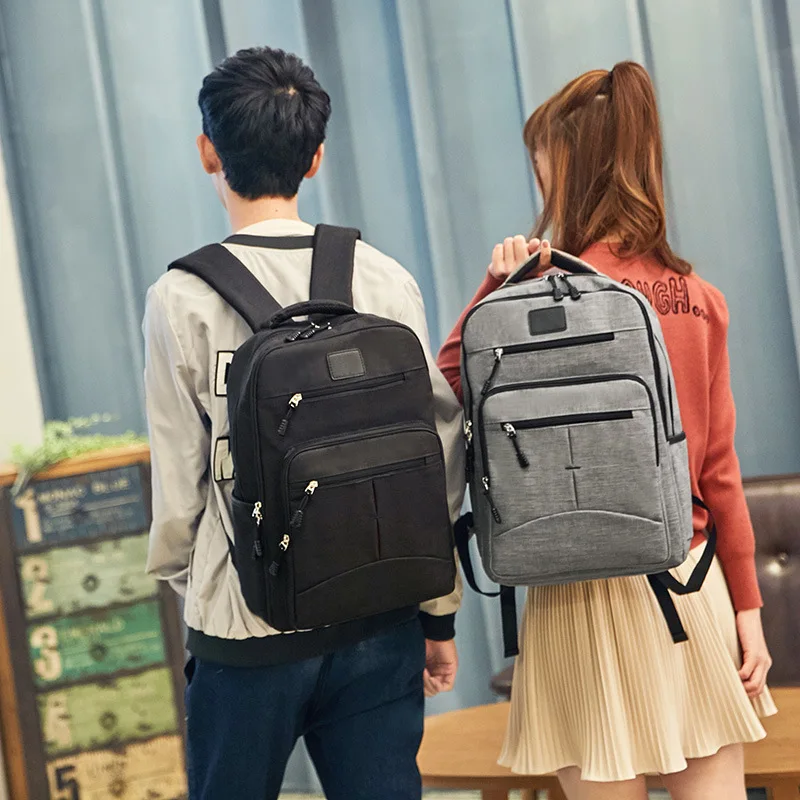 Новинка, Холщовый мужской рюкзак для ноутбука, школьный рюкзак для подростков, мальчиков и девочек, на молнии, черный, серый, синий, сумка для книг, женский рюкзак, Mochila