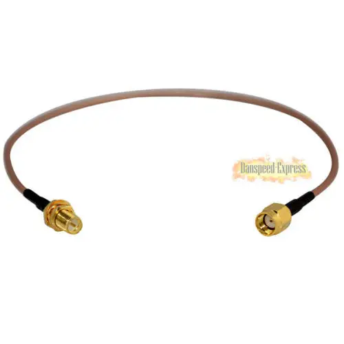 

RP-SMA Female with Gold Plated Nut to RP SMA Male Coax Pigtail Cable RG316 30cm