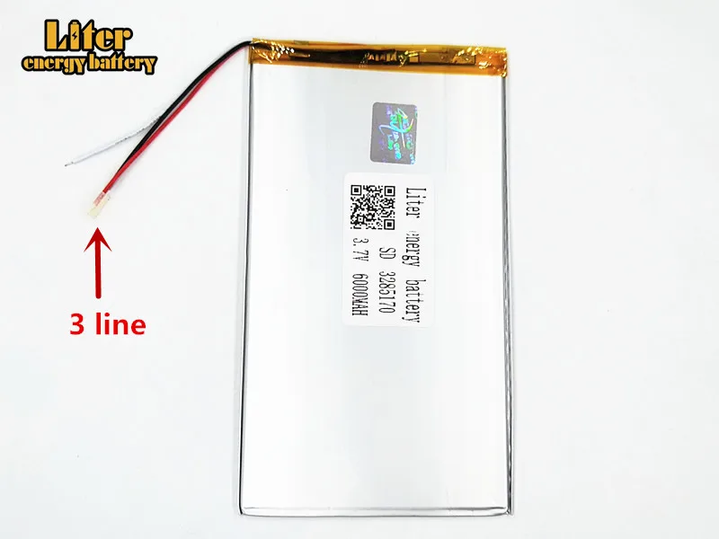 Kaufen 3 linie Tablet pc 3285170 3,7 V 6000MAH (polymer lithium ionen batterie) li ion batterie für tablet pc 7 zoll 8 zoll 9 zoll