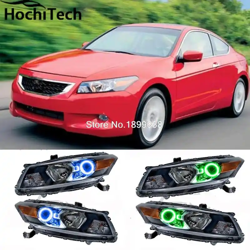 For Honda Accord Coupe 2008 2009 2010 Rgb Led Headlight Rings Halo