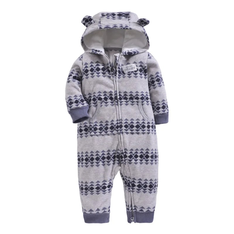

Cute Autumn Winter Cotton Baby Romper Fleece Long Sleeve Coverall Hooded Infant Jumpsuit Animal Down Snowsuit Babies Jumpsuits